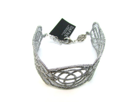 bracciale donna argento e tessuto gioielli made in italy