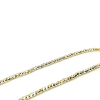 Bracciale donna oro bianco e oro giallo Sfere