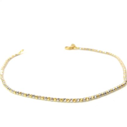 Bracciale donna oro bianco e oro giallo Sfere