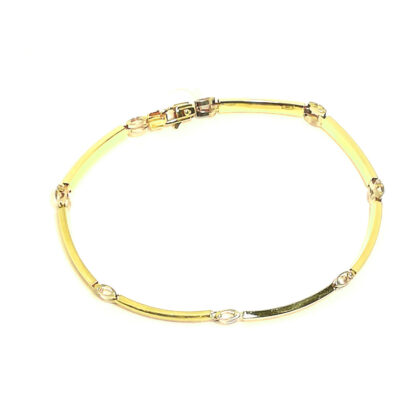 Bracciale donna in Oro giallo e Oro bianco Segmenti