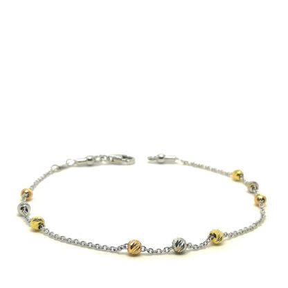 Bracciale donna in Oro bianco Oro giallo e Oro Rosa Sfere