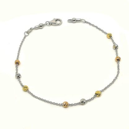 Bracciale donna in Oro bianco Oro giallo e Oro Rosa Sfere