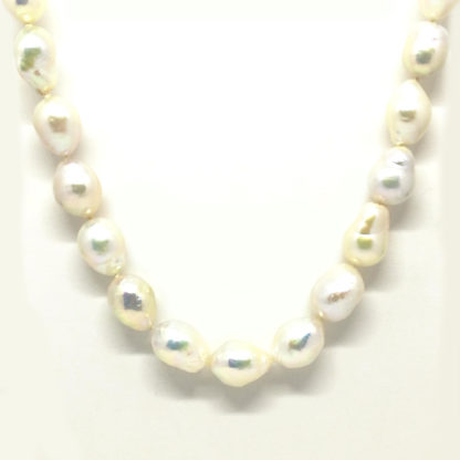 Collana donna con Perle di Acqua dolce barocche e argento Venere di Genesia Perle GCFWBARB