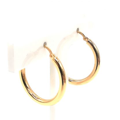 4190y (1)orecchini cerchio in oro giallo campanelle