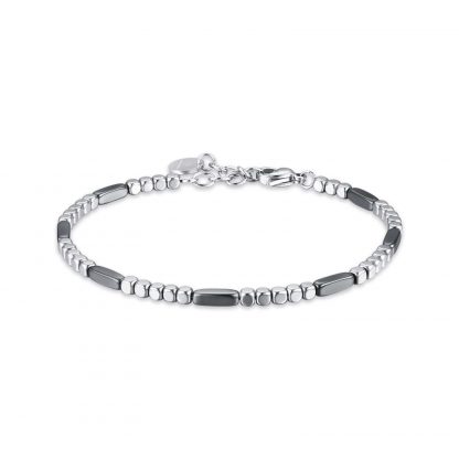 Bracciale uomo acciaio ematite   Luca Barra Ba1352