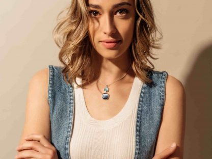 Collana in argento 925 e pietre colorate Denim di Madì Gioielli