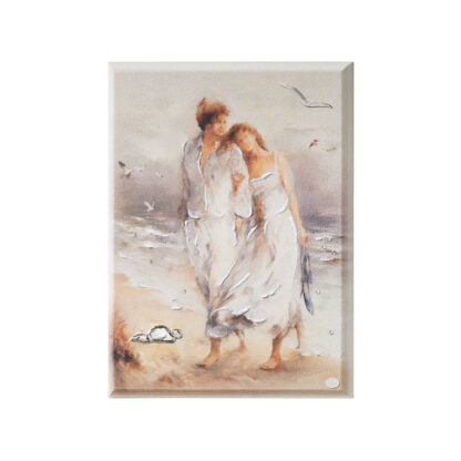 quadro in legno e argento legno in riva al mare acca argenti qd.797