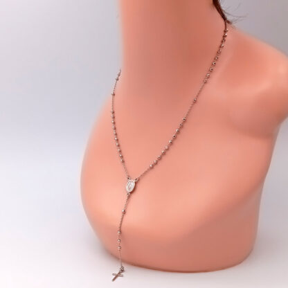 collana donna rosario in argento