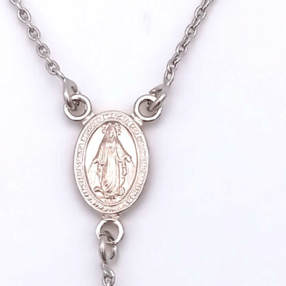 collana donna rosario in argento