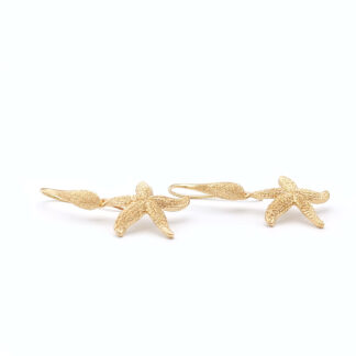 orecchini in argento dorato pendente stella marina