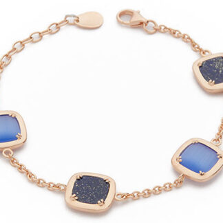 bracciale in argento rosè e lapislazzuli profondo blu di madì gioielli 3916500